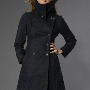 Vaute Couture black waxed cotton Belden coat